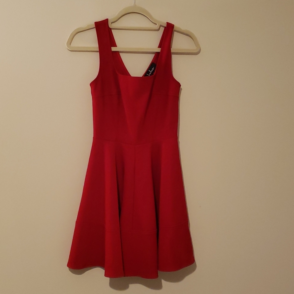 Mini red dress by lulu's size S.